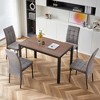 Sapphtopaz Modern Dining Chairs Set of 4 Upholstered Chair with Metal Legs Armless Backrest Chairs for Kitchen, Dining Room, Living Room - 2 of 4