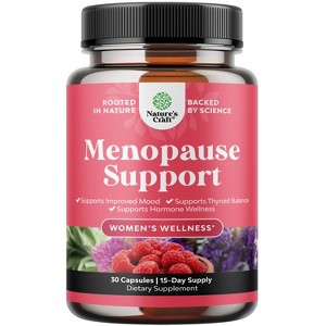 Menopause Support Capsules, Hormone Balance for Women, Supports Hormone Wellness, Improved Mood & Thyroid Balance, Nature's Craft, 30ct - 1 of 4