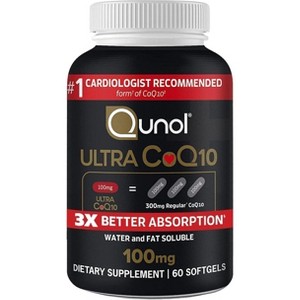 Qunol Ultra CoQ10 100mg Softgel, 60 Ct - 1 of 4
