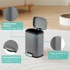 1.3 Gallon Small Bathroom Trash Can, Stainless Steel Garbage Can with Soft Close Lid & Removable Inner Bucket, Slim for Small Spaces, Kitchens - 3 of 4