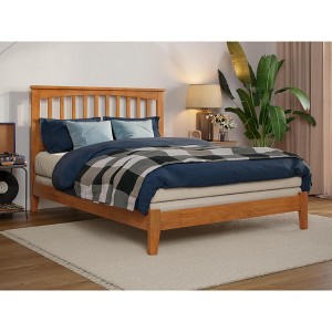 AFI Furnishings Mission Full Foundation Bed with Charging Station in Light Toffee - 1 of 4