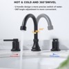 WOWOW 8 in. Widespread Double Handle Bathroom Faucet with Pop-up Drain Kit - 4 of 4