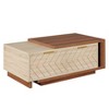 42.13in Extendable Coffee Table with 2 Storage Drawers, Dual-Tone Center Table with Sliding Tabletop,Multi-Functional Hidden Storage for Living Room - 3 of 4