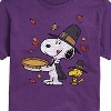 Men's - Peanuts - Snoopy and Woodstock Thanksgiving Pie Short Sleeve Graphic T-Shirt - 2 of 4