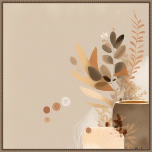 Amanti Art Abstract Earthy Tones by Bella Eve Canvas Wall Art Print Framed - 1 of 4