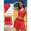 Attraco Women's High Waisted Pleated Skirt Sets Seamless Colorblock Golf Outfits 2 Piece Tennis Dresses - 3 of 4