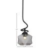 Toltec Lighting Capri 1 - Light Pendant in  Matte Black with 8.75" Smoke Shade - 2 of 2