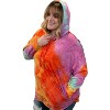Women's Bright Tie Dye Pullover Hoodie - Jodifl - 3 of 4