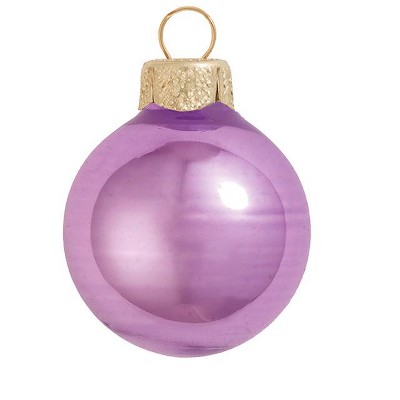 Northlight 8ct Shiny Glass Ball Christmas Ornament Set 3.25" - Soft Lavender Purple