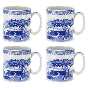 Spode Blue Italian 16oz Jumbo Cup - Scenic Motif & Decorative Border - Elegant Hot Beverage Mug for Tea, Coffee - Brunch Table Drinkware - 1 of 4
