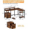 L Shaped Gaming Desk with Power Outlet, Storage Drawers, and Adjustable Footrest - 3 of 4