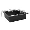 Sunnydaze Outdoor Heavy-Duty Steel Portable Above Ground or In-Ground Square Fire Pit Liner Ring - Black - 3 of 4