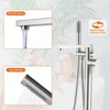WOWOW Single Handle Freestanding Tub Faucet with Hand Shower in Brushed Nickel - 4 of 4
