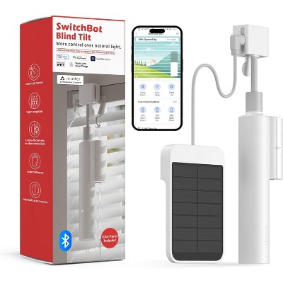 witchBot Blind Tilt Motorized Blinds - Smart Electric Blinds with Bluetooth Remote Control, Solar Powered, Light Sensing Control