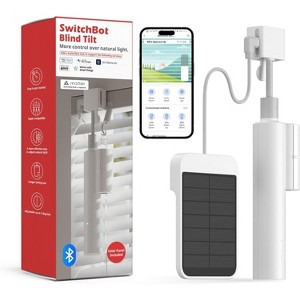 witchBot Blind Tilt Motorized Blinds - Smart Electric Blinds with Bluetooth Remote Control, Solar Powered, Light Sensing Control - 1 of 4