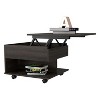 Vynxaria Lift Top Coffee Table with Concealed Storage & Locking Wheels - 2 of 4