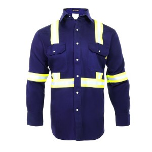 Flame Resistant FR High Visibility Hi Vis Shirt - 88% C/12% N - 7oz - 1 of 4