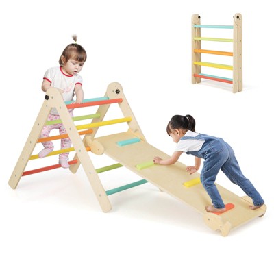 Safstar 3-in-1 Triangular Climbing Toys Foldable & Height-adjustable Triangle Set