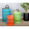 Set of 3 Coastal Metal Accent Tables Black - Olivia & May: No Assembly, Indoor/Outdoor Use - 2 of 4