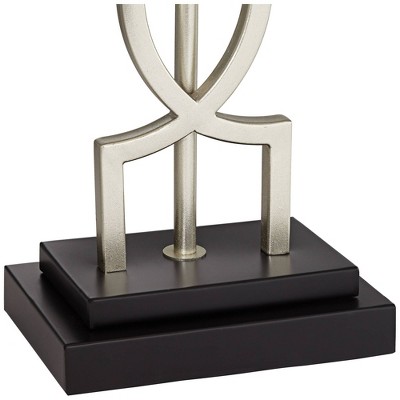 Evan Brushed Nickel Table Lamps with USB and Dimmer Set