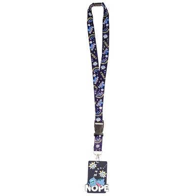 Disney Lilo & Stitch Lanyard for Keys, Badge, ID - Sleepy Stitch Detachable Lanyard with ID Holder