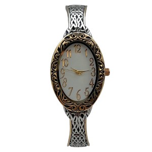 Olivia Pratt Oval Face Elegant Textured Bangle Women Watch - 1 of 3