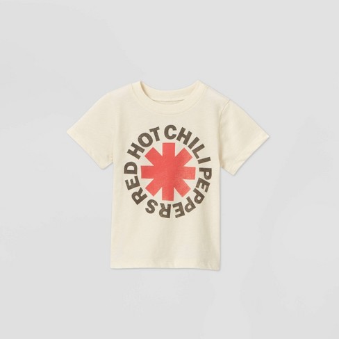Fern på vegne af klient Toddler Boys' Red Hot Chili Peppers Short Sleeve T-shirt - Beige : Target