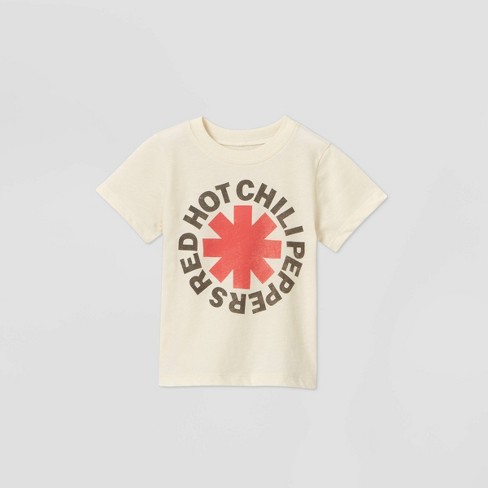 Toddler Boys' Red Hot Chili Peppers Short Sleeve Graphic T-Shirt - Beige 5T