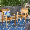 NicBex Outdoor Dining Chairs Set of 2 Modern Wood Frame Chairs Sturdy and Waterproof,Natural - image 4 of 4