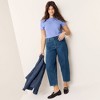 Lands' End Women's Recover High Rise Barrel Leg Ankle Jeans - 4 of 4