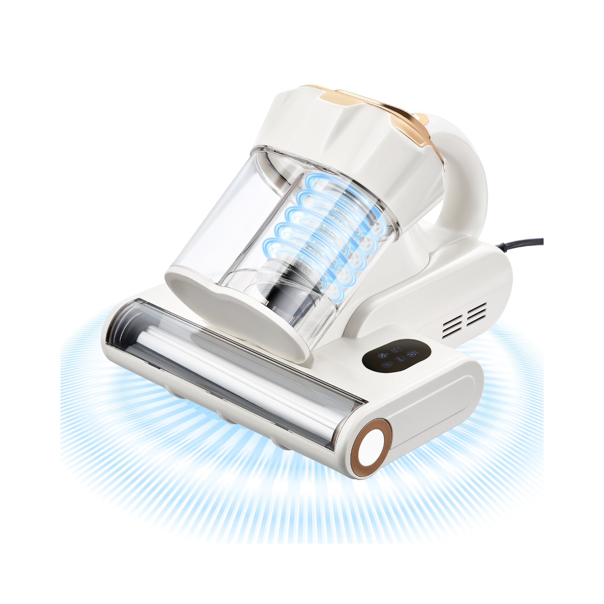 550W Mattress Vacuum Cleaner with HEPA Filter, Hot Air Sanitizing & Dual Dust Bin for Bed Sofa