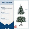 Jojoka Pre-Lit Artificial Christmas Tree with White Lights, Green PE & PVC Artificial Xmas Tree, Easy Assembly, Foldable Stand for Home,Office, Party - 3 of 4