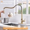 DOMETOUR Touchless Kitchen Faucet, Hands Free Automatic Smart Kitchen Faucet Brushed Nickel Gold Smart Kitchen Faucet - 2 of 4