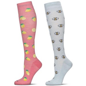 MeMoi Women's 2 Pair Pack Therapeutic Compression Socks - 1 of 2