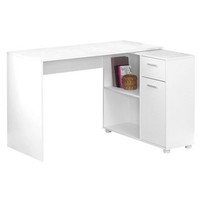 46 Computer Desk with A Storage Cabinet Gray - EveryRoom