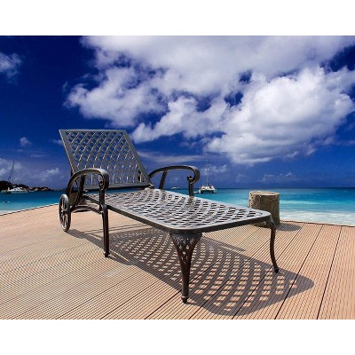 DOMETOUR Aluminium Cast Lounge Chair 1pcs Brown