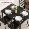 5 Piece Kitchen Dining Room Table Chair Set for Small Space, Indoor Modern Dinette Set for 4, Square Dinner Table Set for Dinette, Breakfast - 4 of 4