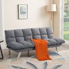 67.3" Corduroy Futon Sofa Bed, Modern Convertible Sleeper with 3-Position Adjustable Backrest, 67.3"x33.9"x29.5"H - 2 of 4