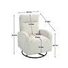 NicBex Corduroy Fabric Glider Swivel Chair,Upholstered Swivel Recliner Chairs with High Backrest,Modern Swivel Chair,Nursing Chair for Bedroom - 3 of 4