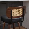 Vatros 26" Rattan Counter Height Stools with Cane Back Counter Height Bar Stools Set - 4 of 4