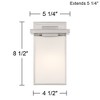 Possini Euro Design Henry Modern Wall Sconce Brushed Nickel Hardwire 5 1/4" Fixture Opal White Glass for Bathroom Bedside Vanity - 4 of 4