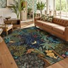 Washable Jungle Animal Print Living Room Rugs, Ultra Thin Soft Forest Bedroom Carpet, Botanical Print Dining Room Floor Cover - 3 of 4