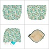 Wrapables Cosmetic Pouch, Makeup and Toiletry Travel Bag, Green Floral - 3 of 4