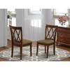 HomeStock Clarksville Double X-back chairs with Linen Fabric Fabric Seat - 2 of 4