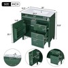 Mshliw 30 Inch Modern Bathroom Vanity with Sink, Freestanding Storage Cabinet with 2 Drawers, Tip-Out Drawer and Door Organizer - 4 of 4