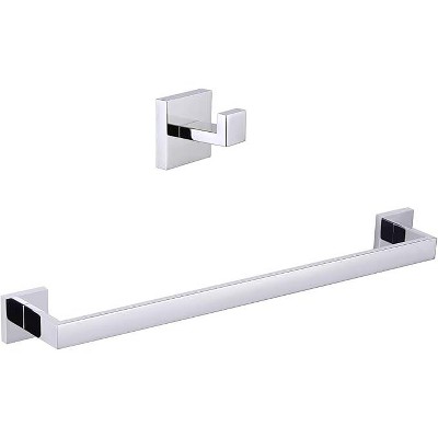 Mixxidea Square Towel Hook Bundle with Towel Bar