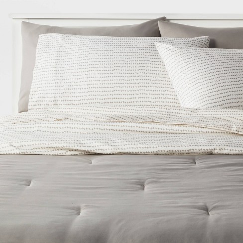 White Linen Queen Sheet Set, Std/Queen Envelope Pillow Slips