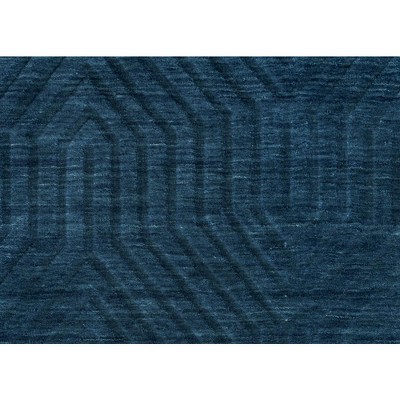 Technique Blue 5' x 8' Hand Loomed Wool Rug