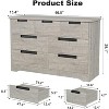 7 Drawer Dresser for Bedroom, Gray Modern Wooden Chest of Drawers with Embedded Handles Design, for Living Room, Bedroom - 2 of 4
