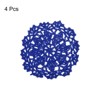 Unique Bargains Cotton Woven Vintage Lace Floral Pattern Heat Insulating Coasters 4" 4 Pcs - 3 of 4